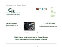 Tablet Screenshot of crossroadsfeedbarn.com